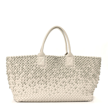 Bottega Veneta Nappa Intrecciato Beaded Medium Cabat Cream 1 of 10