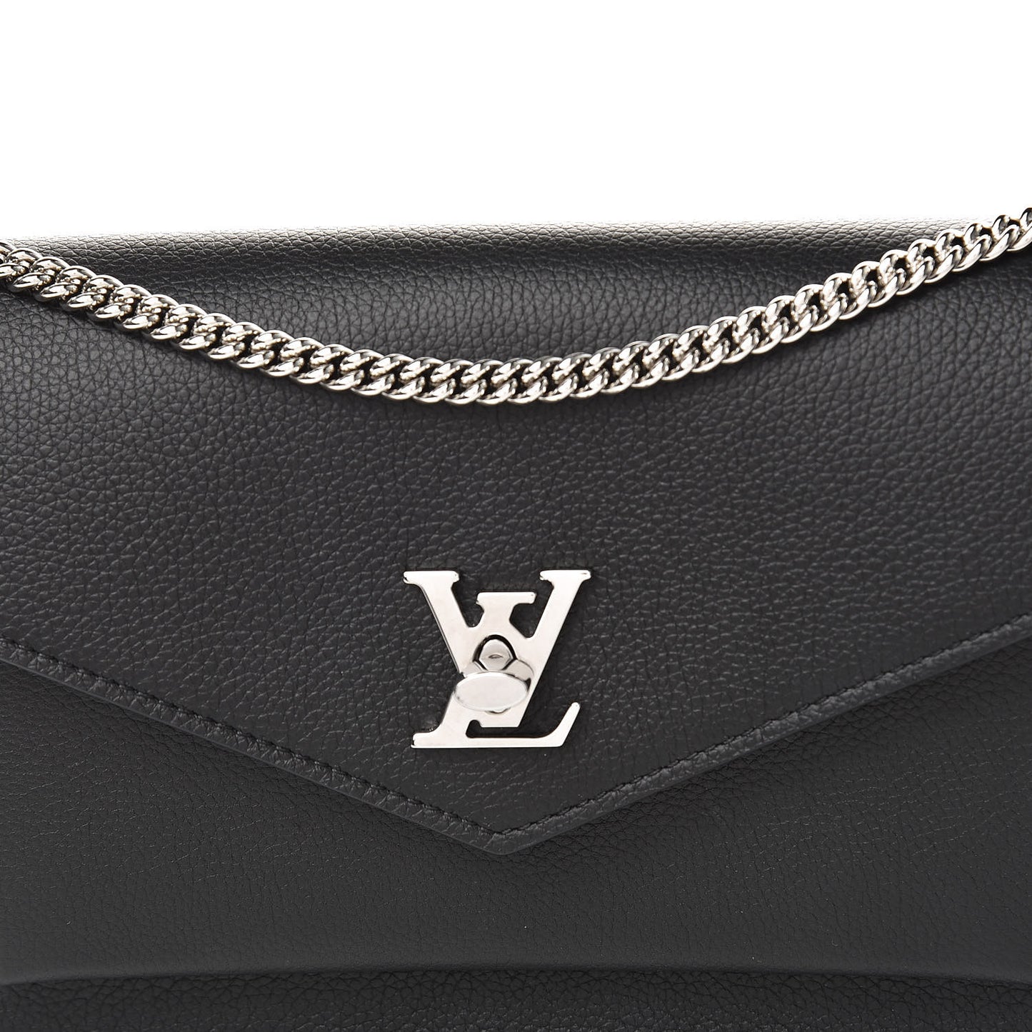 Soft Calfskin My Lockme Chain Pochette Black