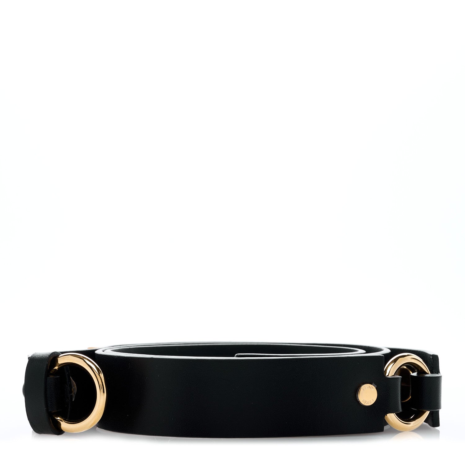 Versace X FENDI Calfskin Fendace Logo Belt 100 40 Black 2 of 3