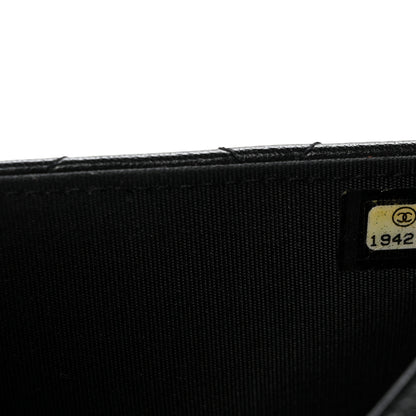 Chanel Lambskin Quilted Boy Wallet On Chain WOC Black 8 of 13