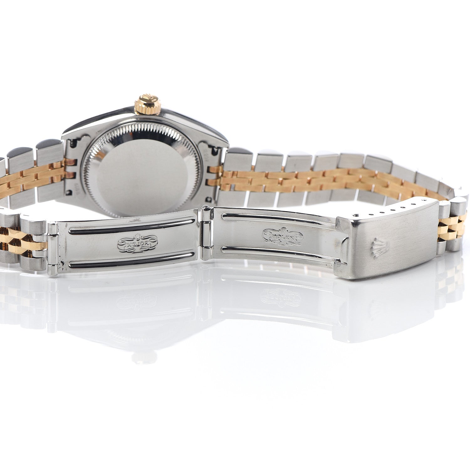 Rolex Stainless Steel 18K Yellow Gold Diamond 26mm Oyster Perpetual Datejust Watch Champagne 79173 6 of 6