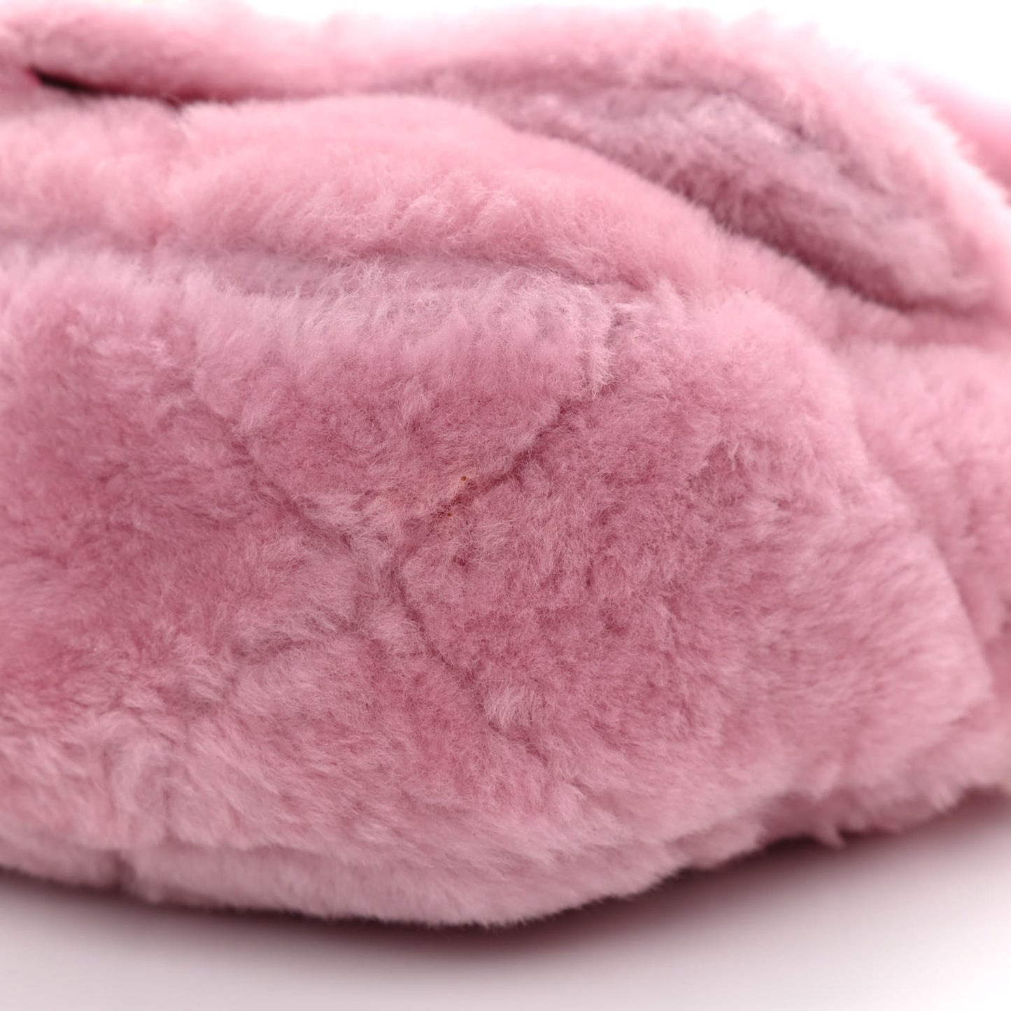 Shearling Lambskin Quilted Flap Pink