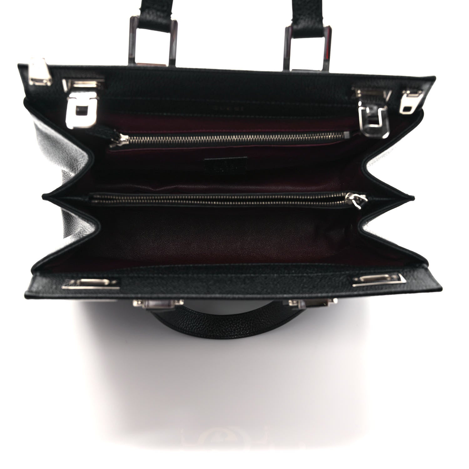 Gucci Grainy Calfskin Small Zumi Top Handle Bag Black 5 of 9