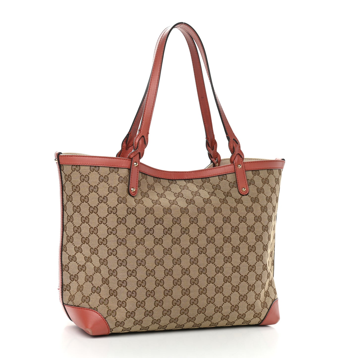 Metallic Monogram Medium Craft Tote Orange