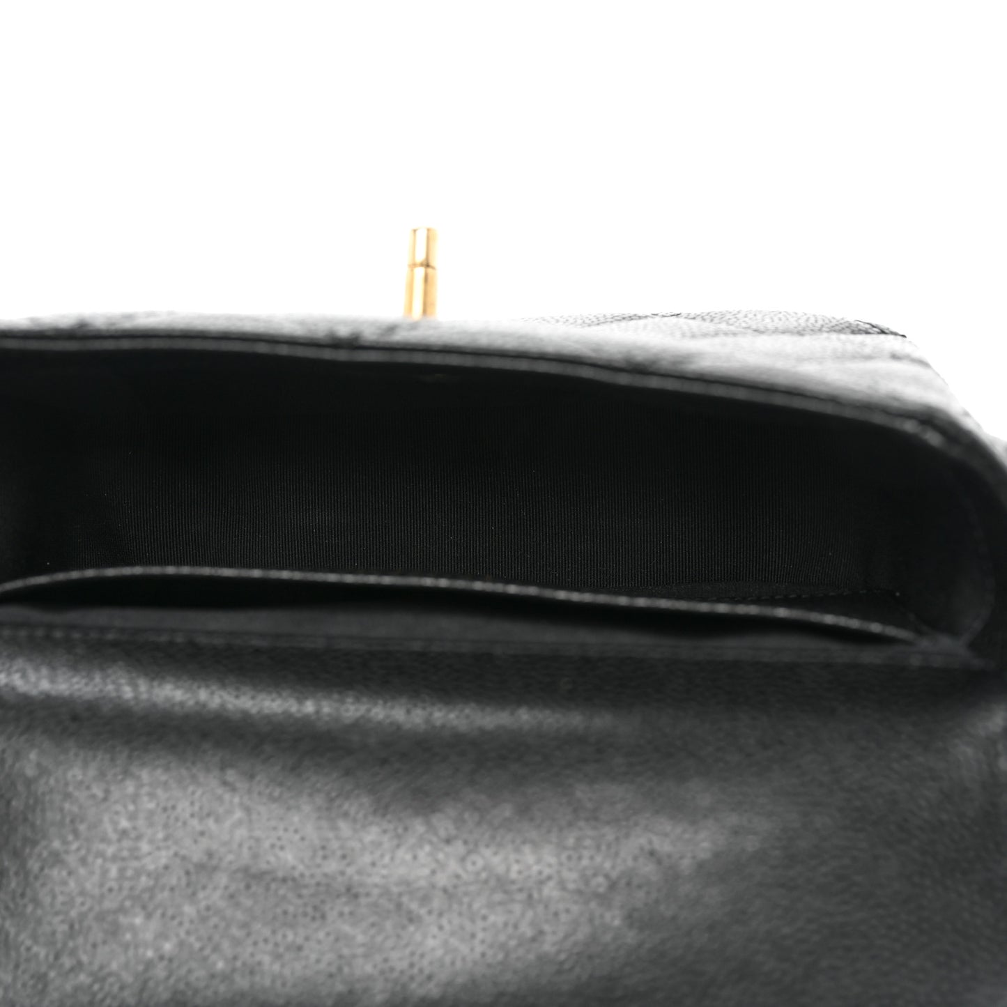 Caviar Quilted Mini Chain Flap Black