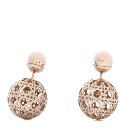 Christian Dior Cannage Mise En Dior Tribal Earrings Gold 1 of 4
