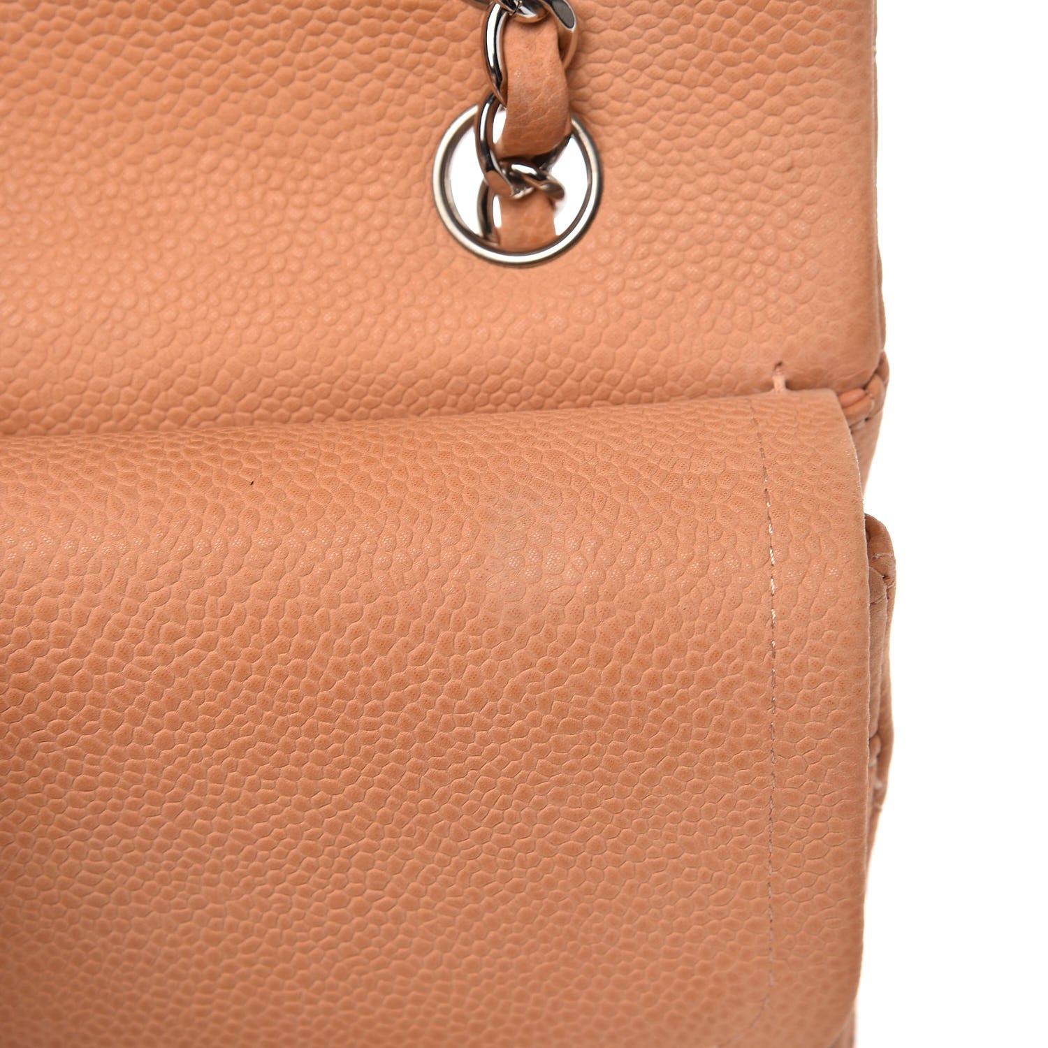 Chanel Iridescent Caviar Quilted Medium Double Flap Dark Beige 9 of 15