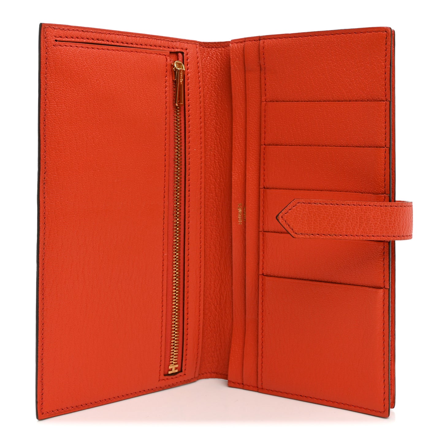 Chevre Mysore Bearn Gusset Wallet Capucine