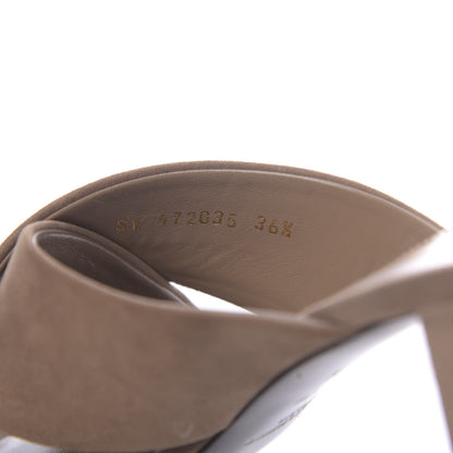 Saint Laurent Suede LouLou 70 Mules 36.5 Taupe 7 of 9