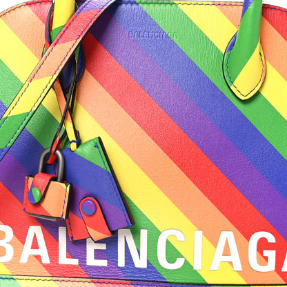 Balenciaga Smooth Calfskin Logo Rainbow S Ville Top Handle Bag Multicolor 8 of 11