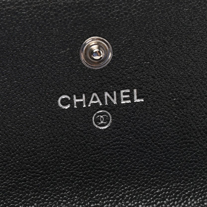 Chanel Caviar Quilted Large Boy Gusset Flap Wallet Charcoal 6 of 10