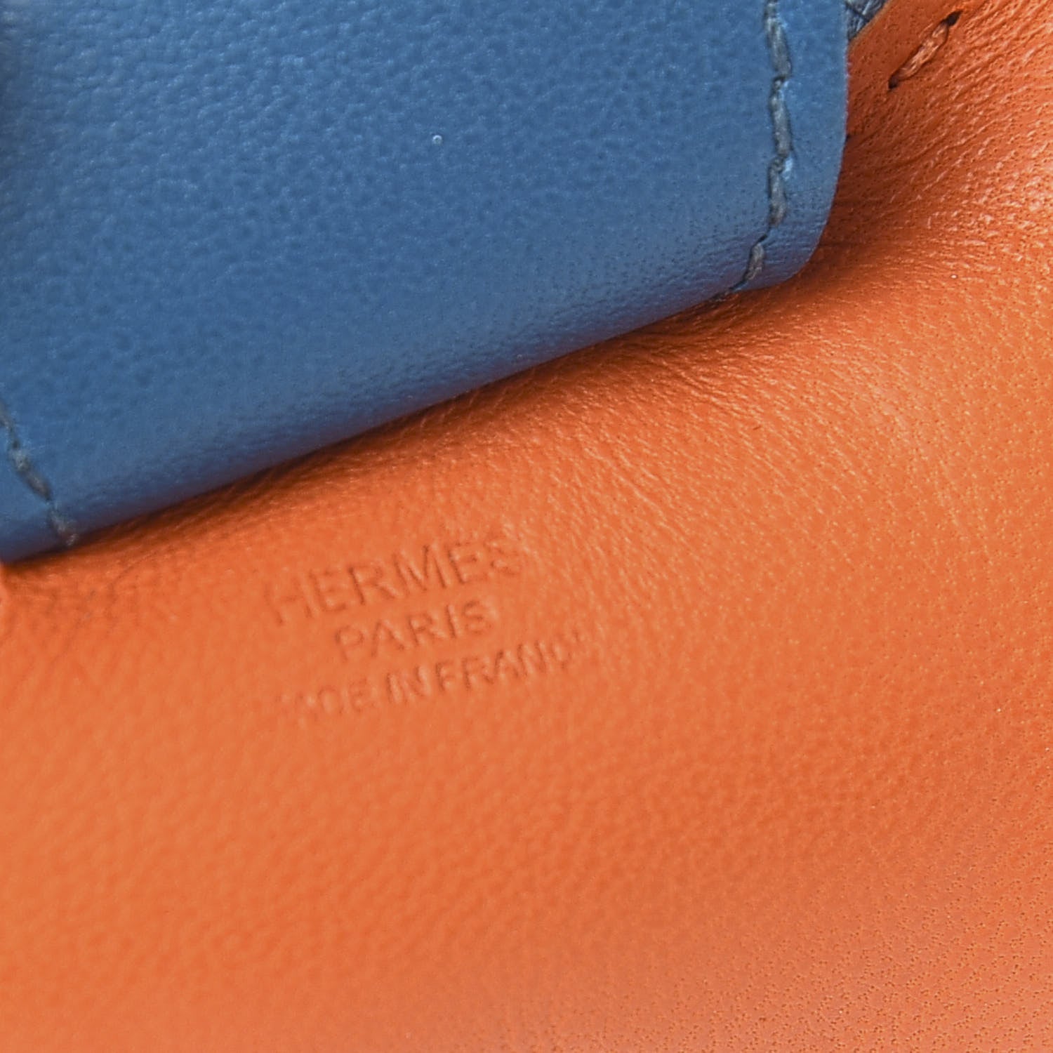 Hermes Milo Lambskin Grigri Rodeo Horse Bag Charm MM Feu Celeste Bleu Izmir 3 of 4