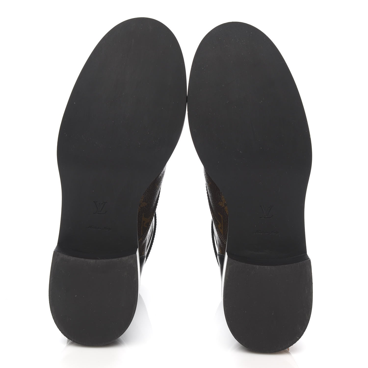Louis Vuitton Calfskin Monogram Wonderland Flat Ranger Boots 41 Black 5 of 9