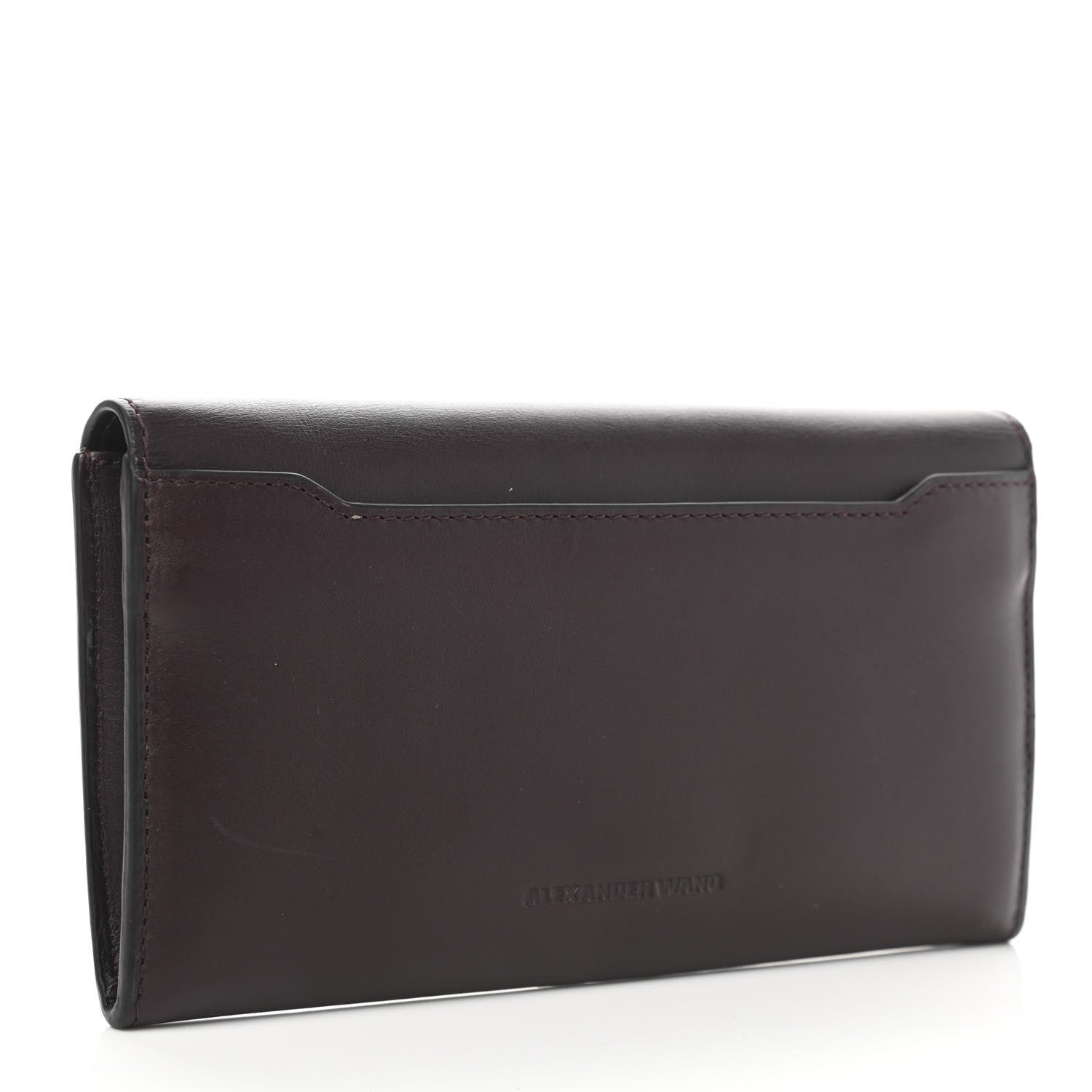 Alexander Wang Calfskin Prisma Skeletal Envelope Wallet Oxblood 3 of 9