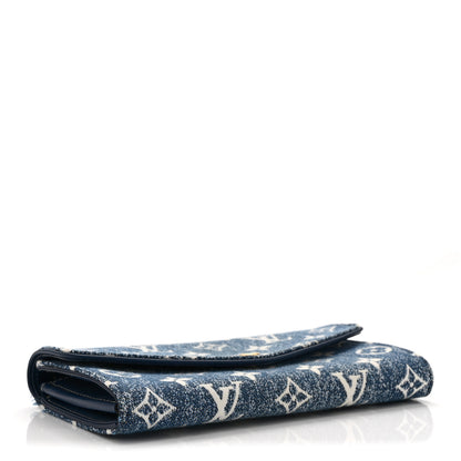 Louis Vuitton Monogram Jacquard Denim Sarah Wallet Bleu 4 of 9
