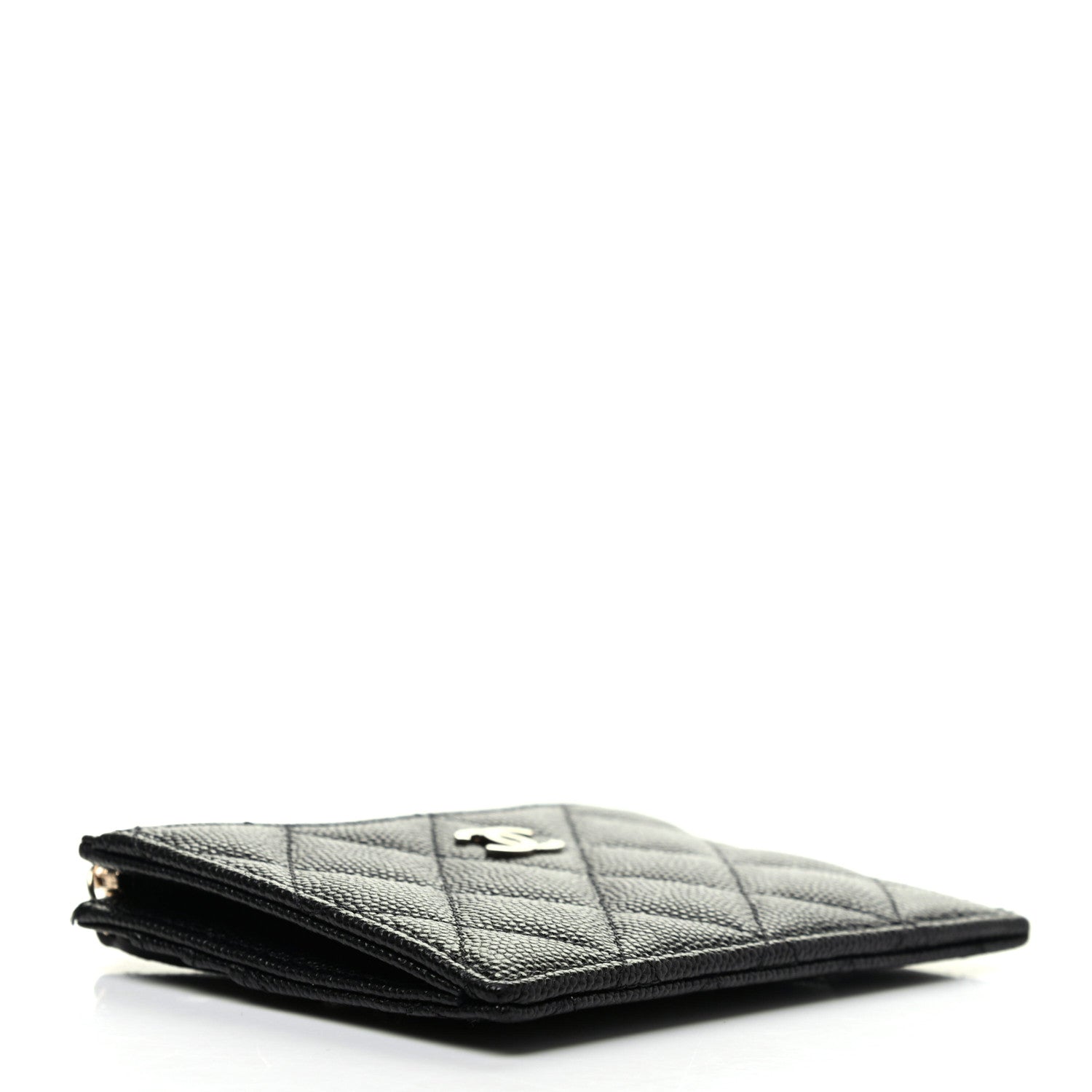 Chanel Caviar Quilted CC Zip Card Holder Black 4 of 8