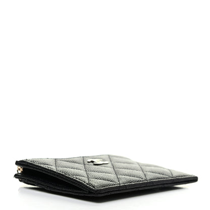 Chanel Caviar Quilted CC Zip Card Holder Black 4 of 8