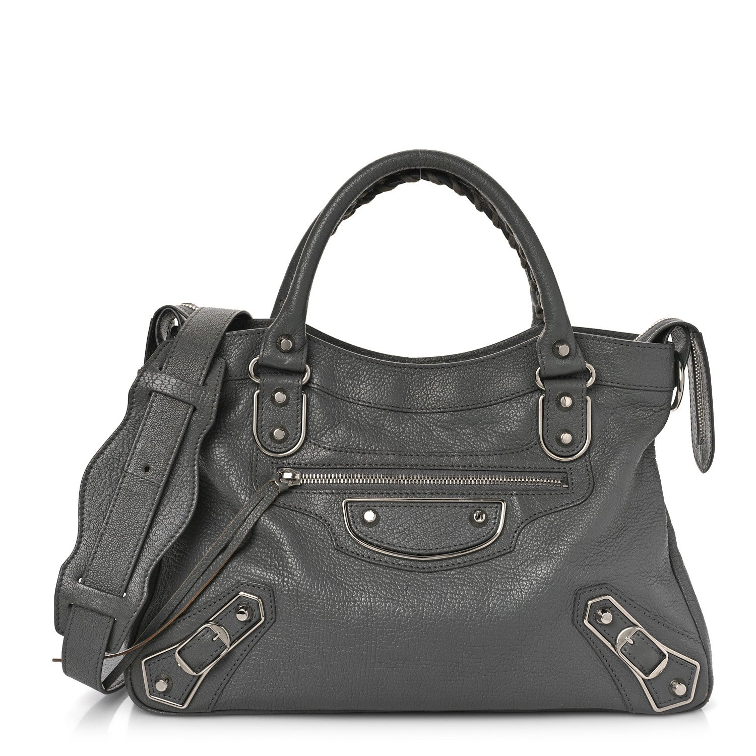 Balenciaga Chevre Silver Metallic Edge Hardware Town Gris Acier 3 of 10