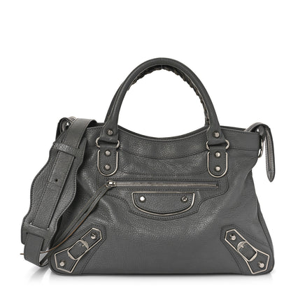 Balenciaga Chevre Silver Metallic Edge Hardware Town Gris Acier 3 of 10