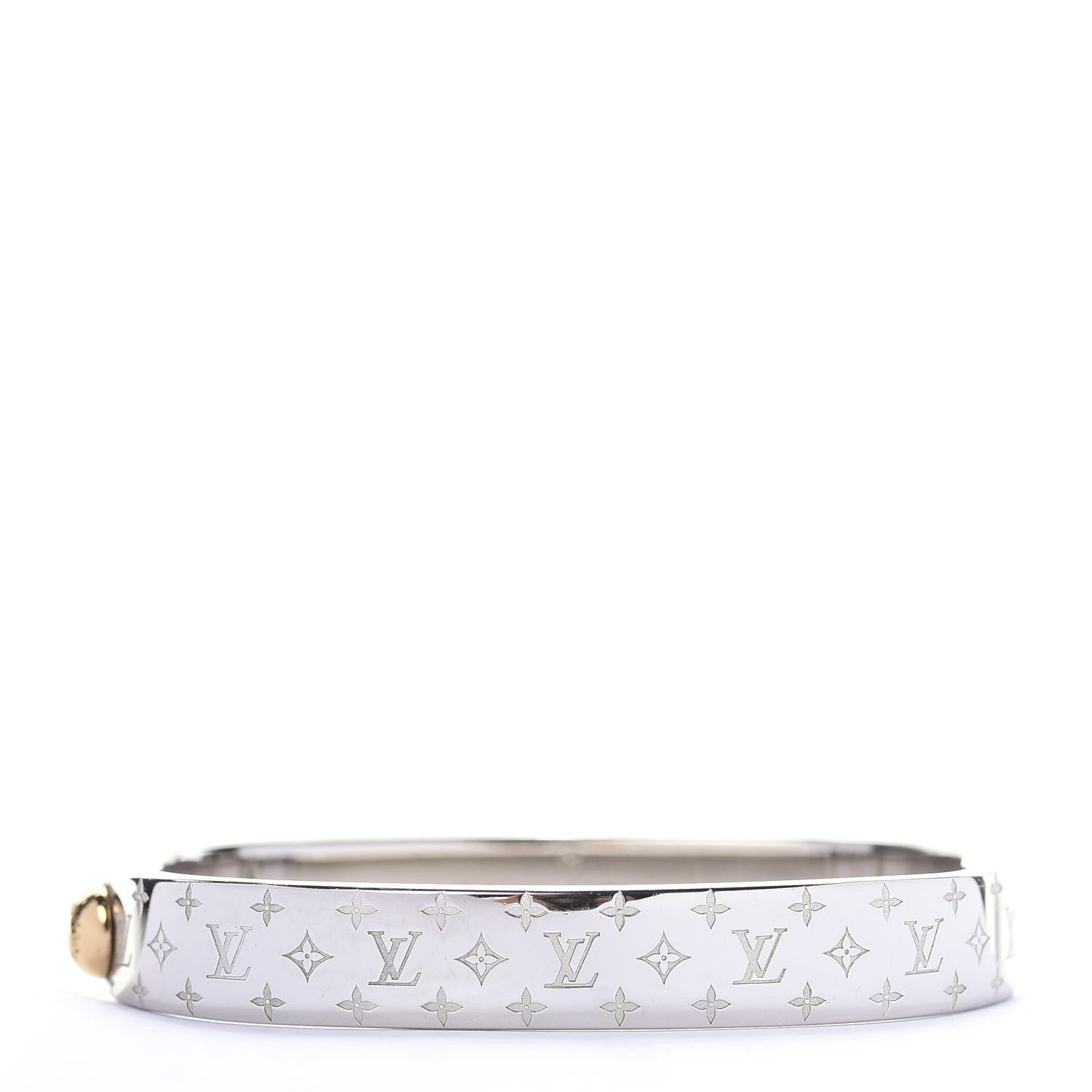 Louis Vuitton Palladium Monogram Nanogram Cuff S 3 of 4