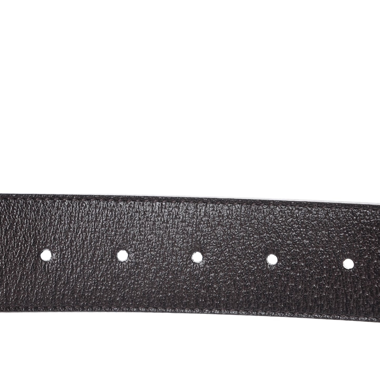 Textured Dollar Calfskin Nickel Double G 40mm Belt 100 40 Dark Cocoa