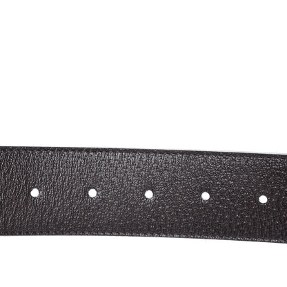 Gucci Textured Dollar Calfskin Nickel Double G 40mm Belt 100 40 Dark Cocoa 7 of 7