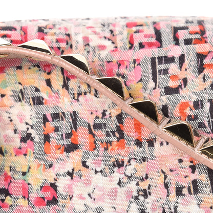 Fendi ENDI Zucchino Vitello Floral Studded Forever Mama Baguette Rosa Papaya Rosa Confetto 15 of 17