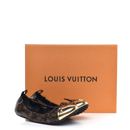 Louis Vuitton Monogram Flirty Ballet Flats 38.5 Gold 9 of 9