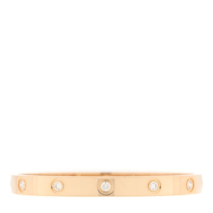 Cartier 18K Yellow Gold 10 Diamond LOVE Bracelet 17 7 of 12