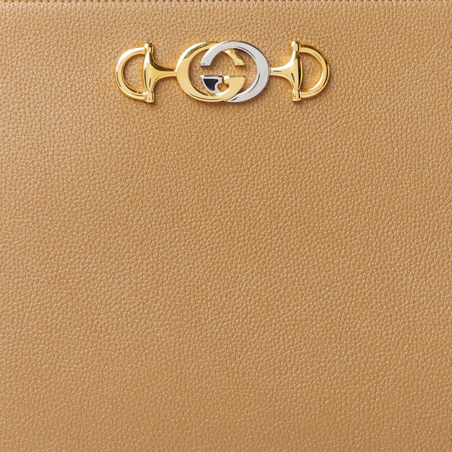 Gucci Grainy Calfskin Zumi Zip Pouch Friky Taupe 8 of 10