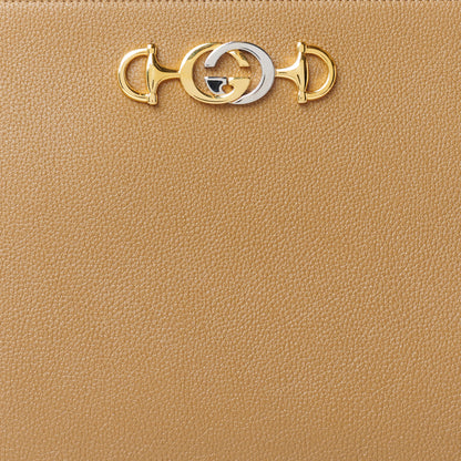 Gucci Grainy Calfskin Zumi Zip Pouch Friky Taupe 8 of 10
