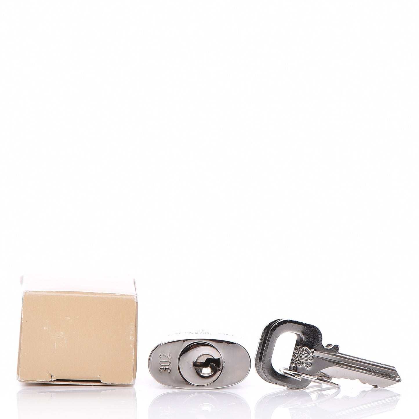 Polished Silver Lock and Key Set