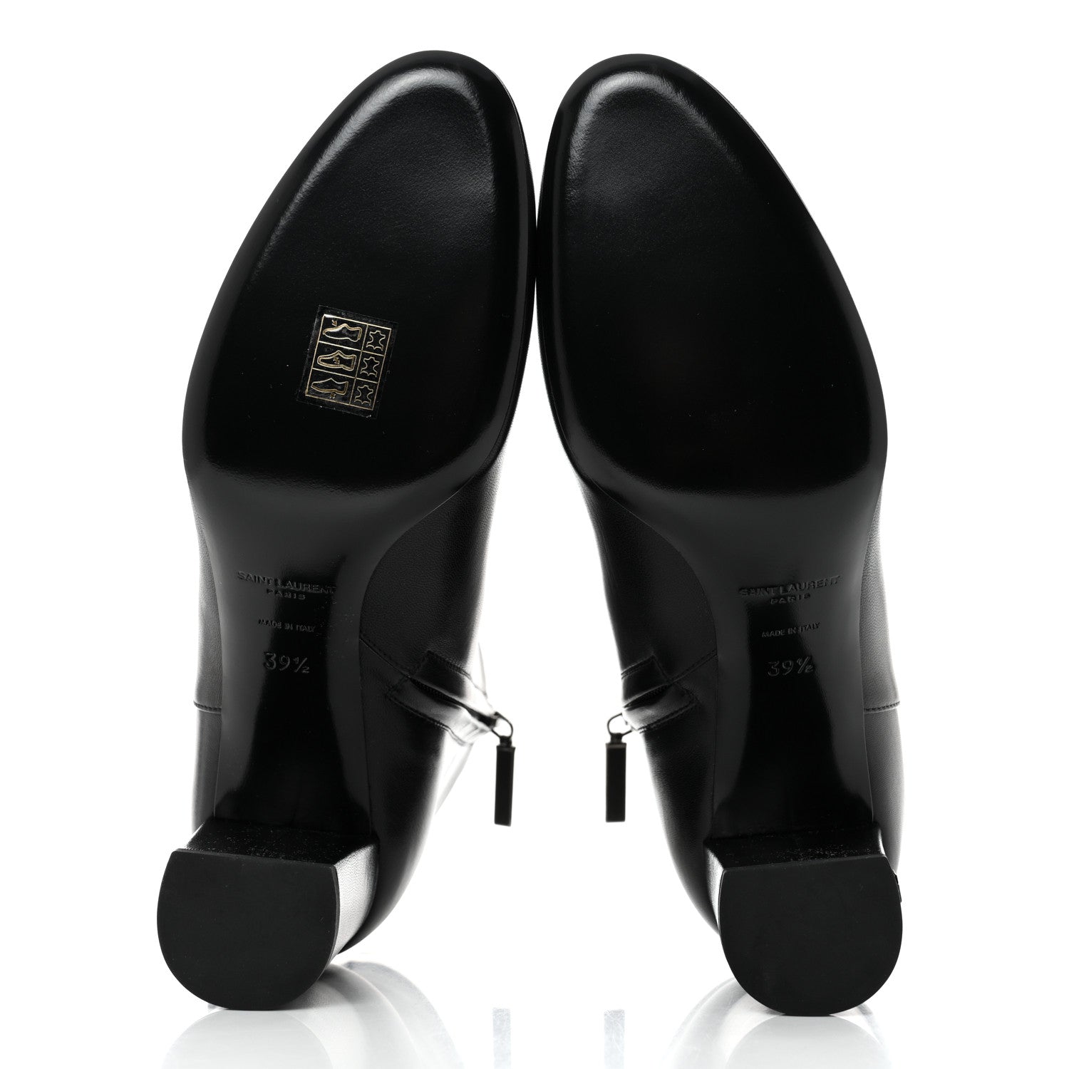 Saint Laurent Nappa Vendome Loulou Ankle Zip Boots 39.5 Black 5 of 9