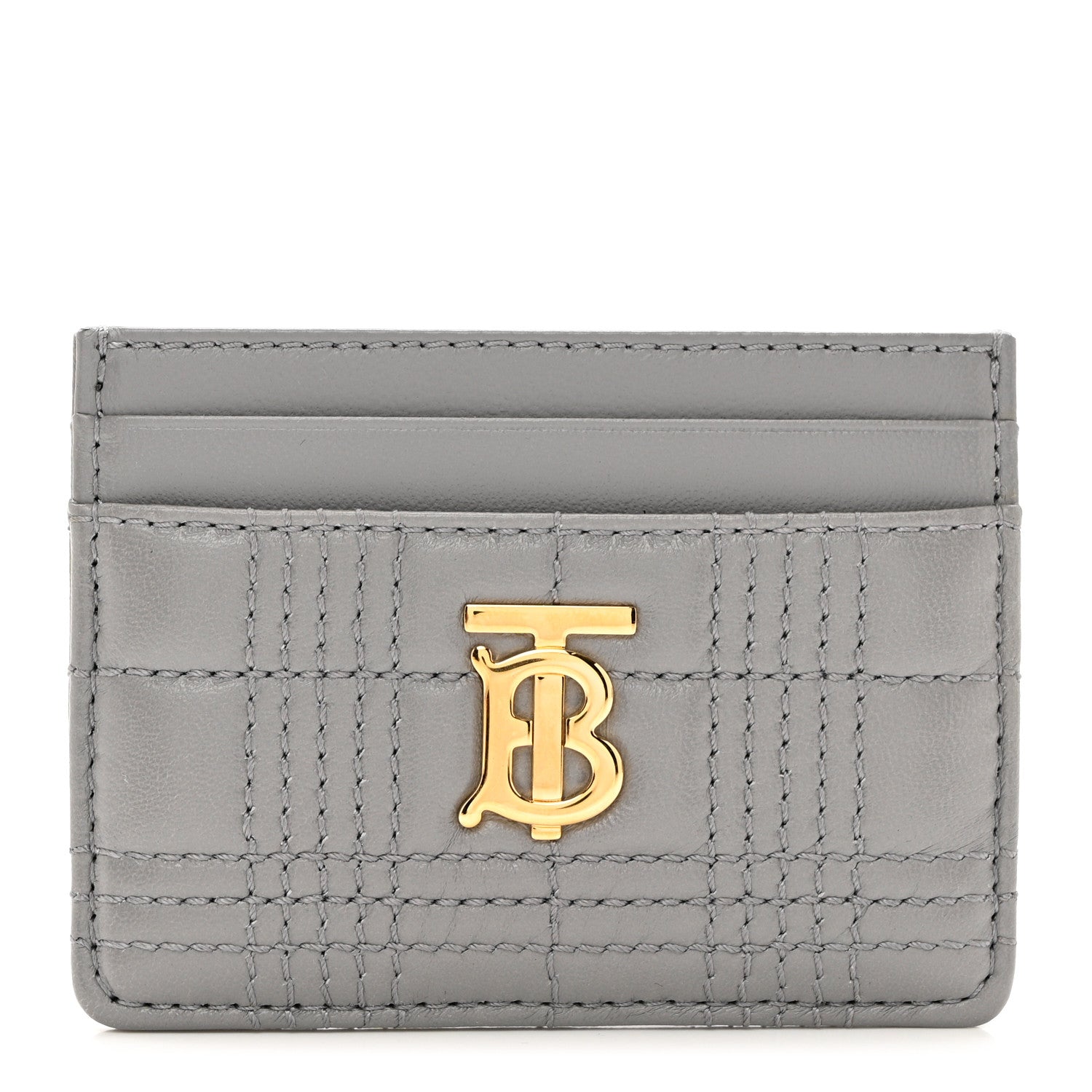 Burberry Lambskin Quilted Small Lola Card Holder Grey 1 of 6
