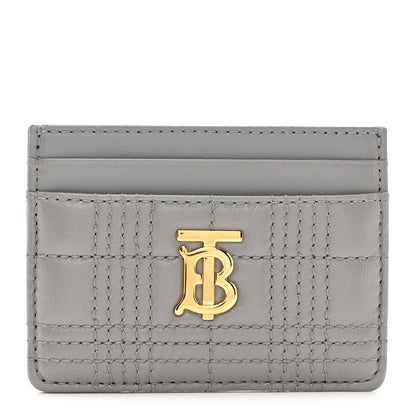 Burberry Lambskin Quilted Small Lola Card Holder Grey 1 of 6