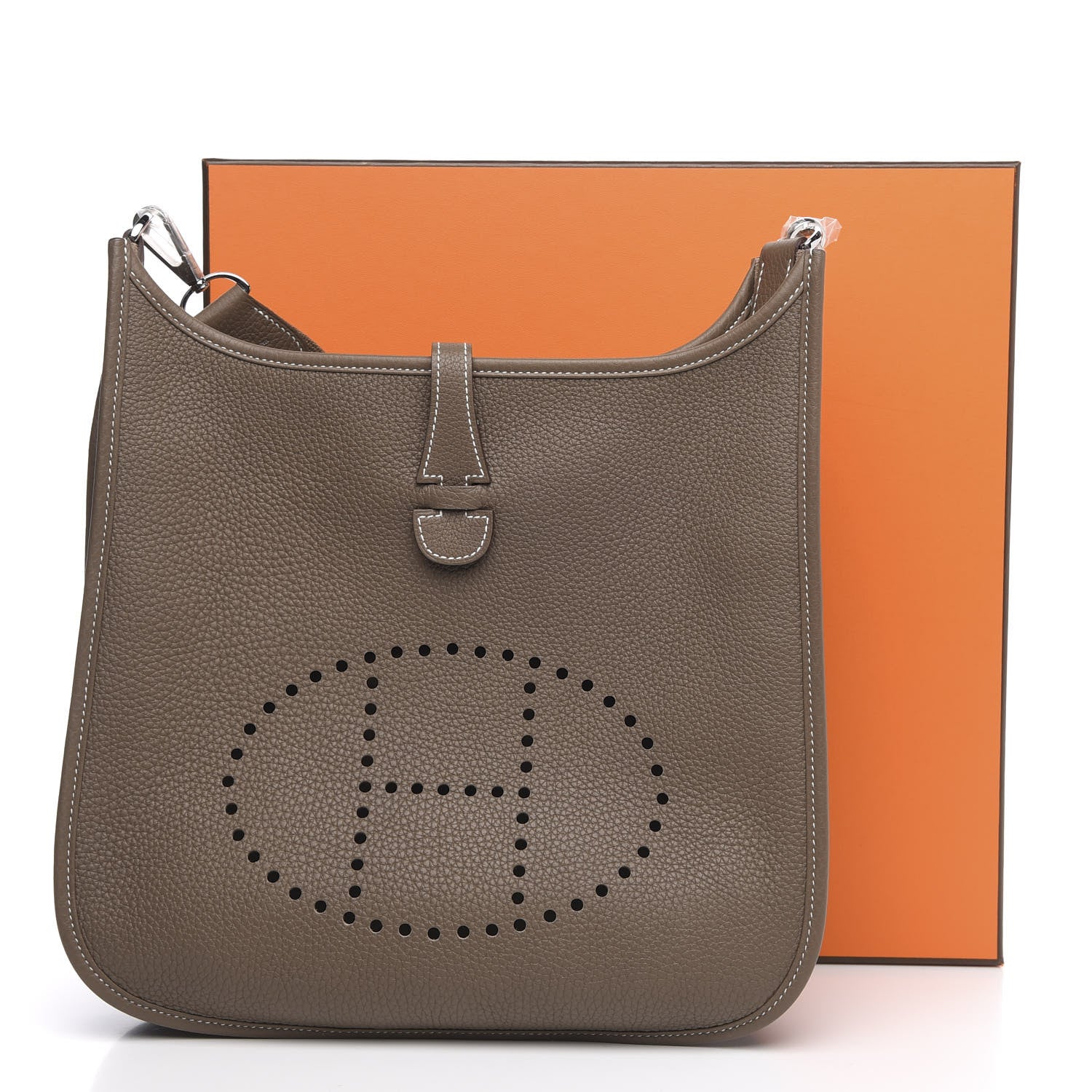 Hermes Taurillon Clemence Evelyne III PM Etoupe 10 of 10