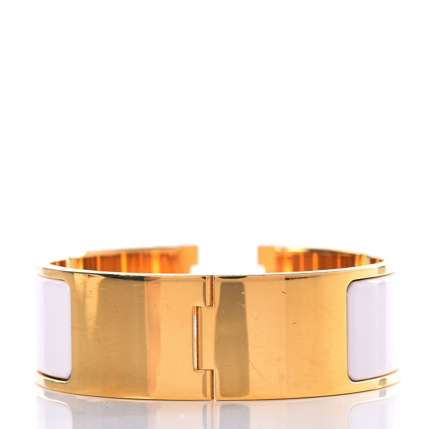 Hermes Enamel Wide Clic Clac H Bracelet PM Rose Dragee 2 of 4