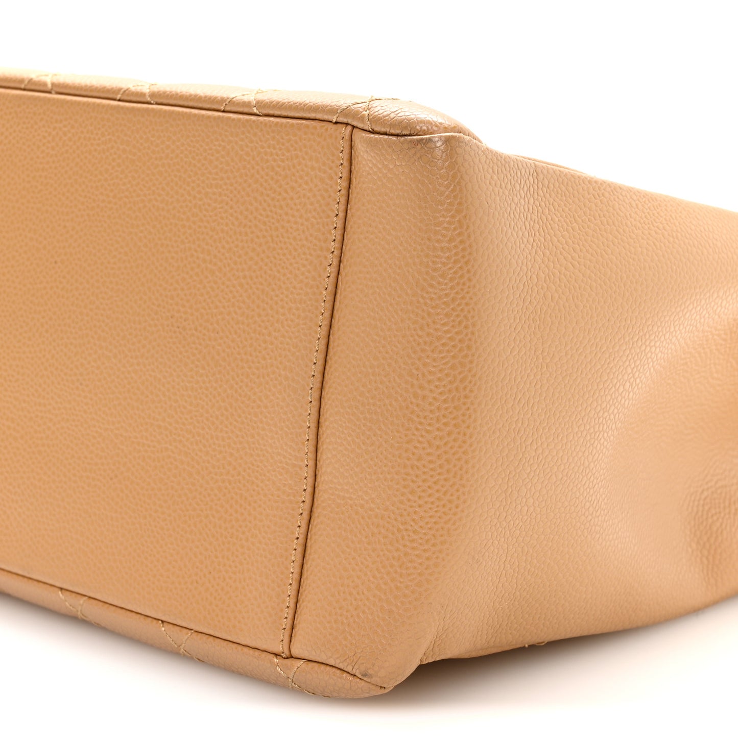 Caviar Quilted Grand Shopping Tote GST Beige