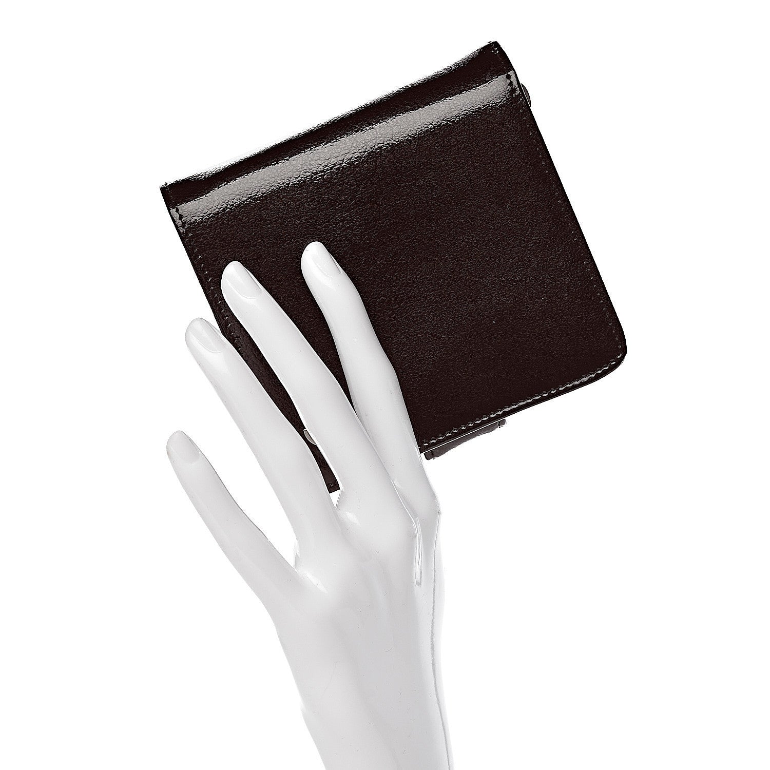Chanel Patent Goatskin Compact French Wallet Brown 2 of 10