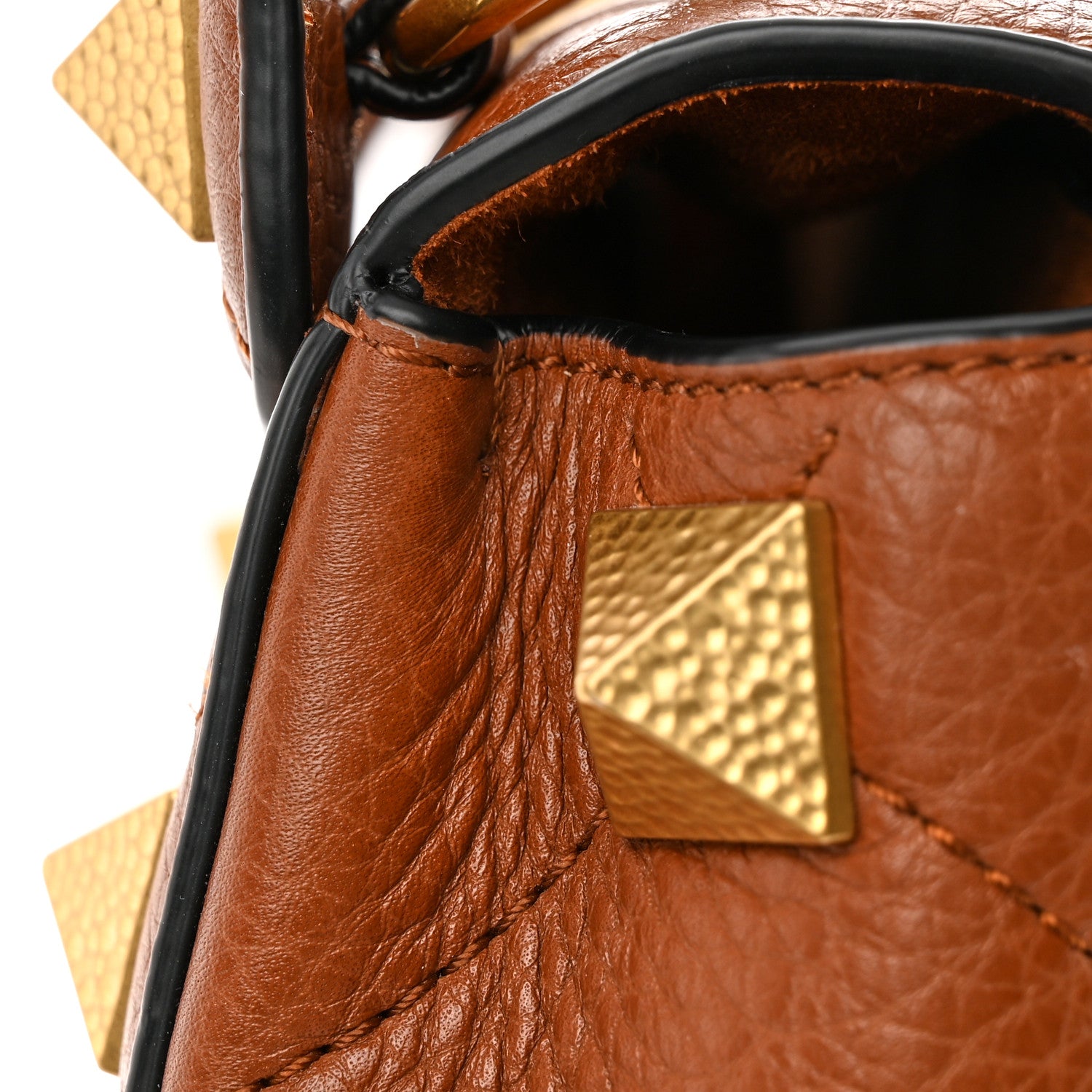 Valentino Garavani Grained Calfskin Large Roman Stud Shoulder Bag Selleria 11 of 13