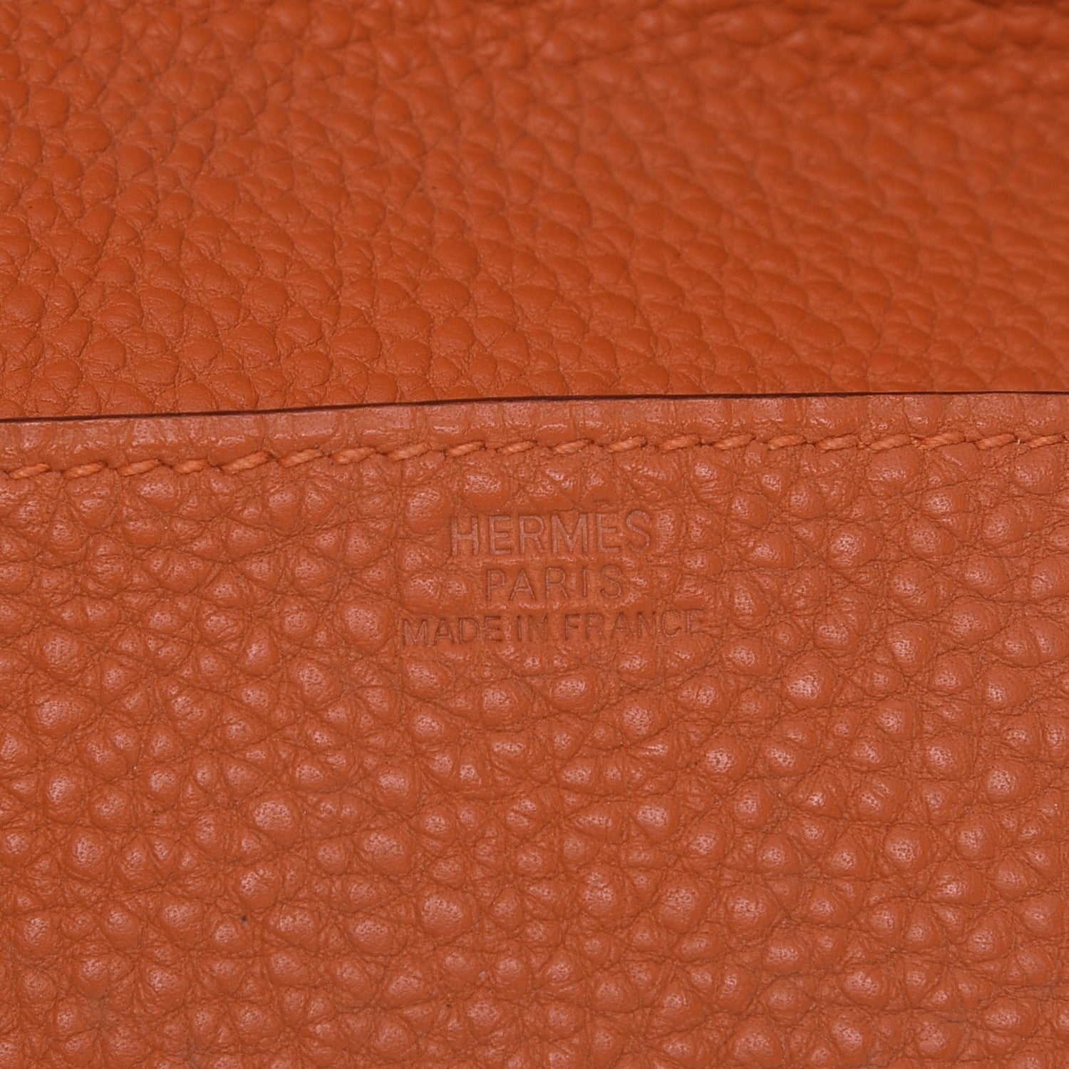 Hermes Taurillon Clemence Mises et Relances Playing Cards Holder Orange 6 of 7