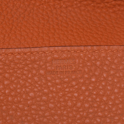 Hermes Taurillon Clemence Mises et Relances Playing Cards Holder Orange 6 of 7