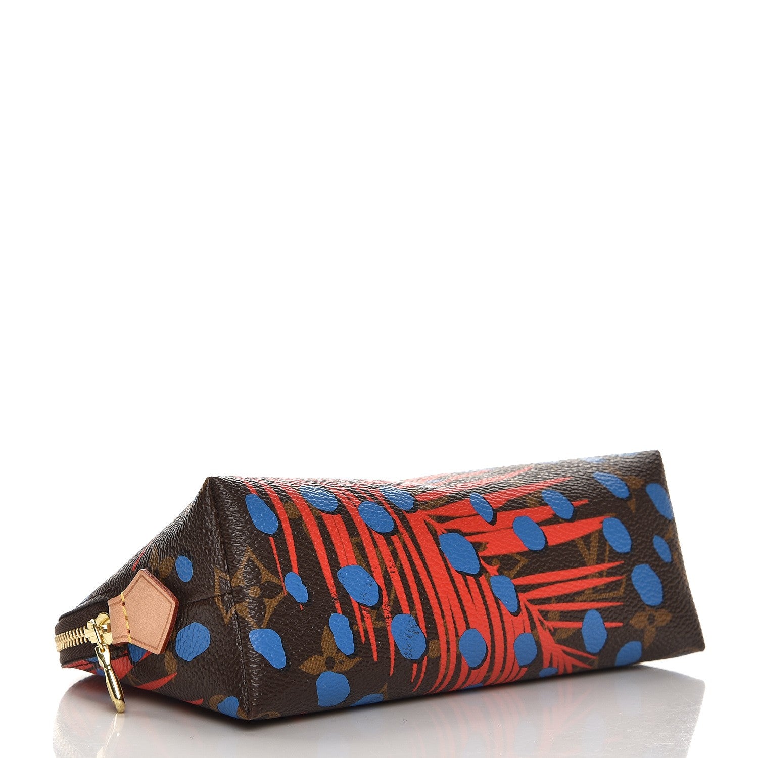 Louis Vuitton Monogram Jungle Dots Cosmetic Pouch Coquelicot Denim 4 of 6