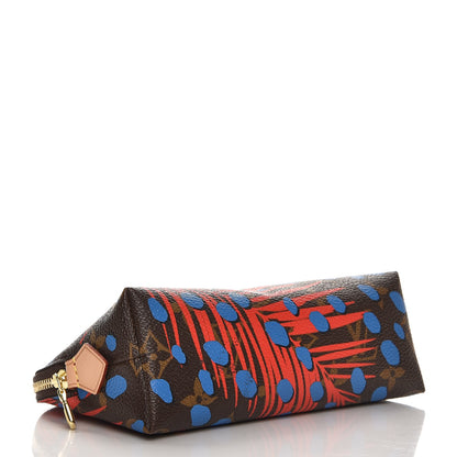 Louis Vuitton Monogram Jungle Dots Cosmetic Pouch Coquelicot Denim 4 of 6