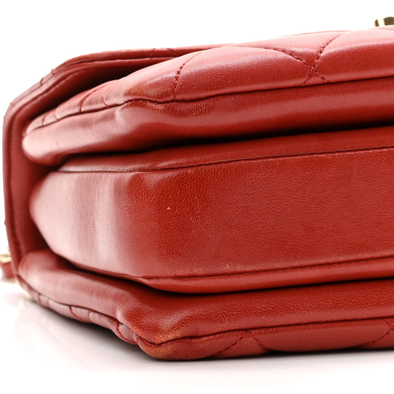 Chanel Lambskin Quilted Small Trendy CC Flap Dual Handle Bag Red 9 of 10