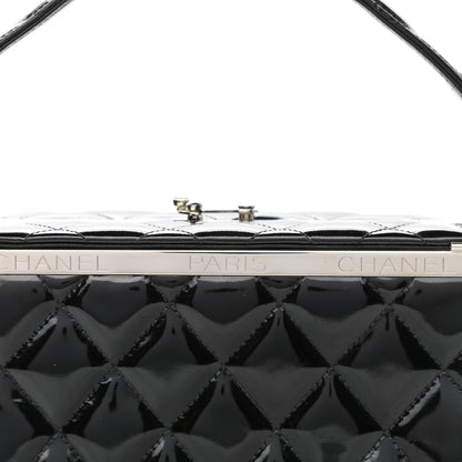 Chanel Patent Quilted Vanity Clutch Black 9 of 12