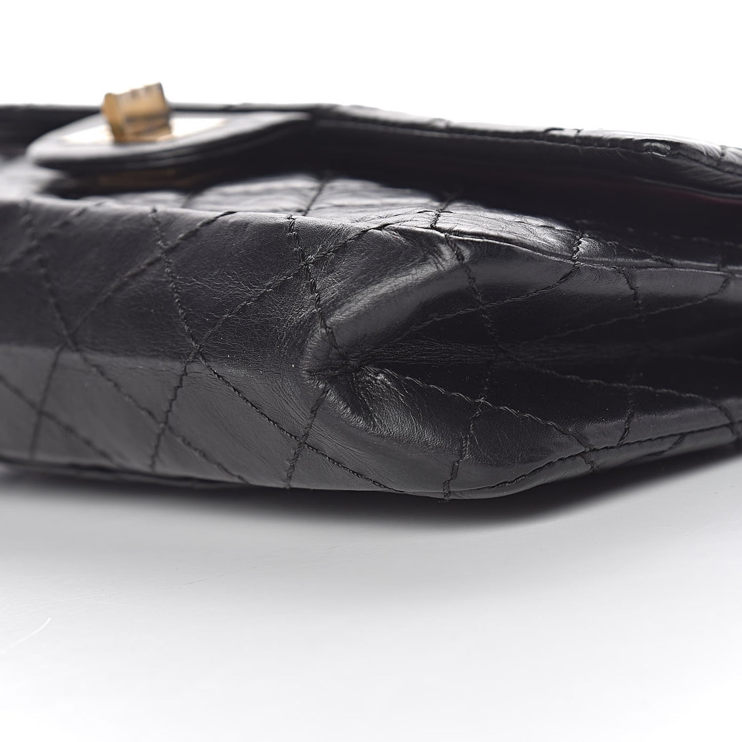 Aged Calfskin Quilted 2.55 Reissue 225 Flap Black