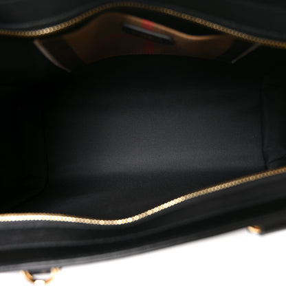 Burberry Calfskin Mega Check Small Banwell Tote Black 4 of 8