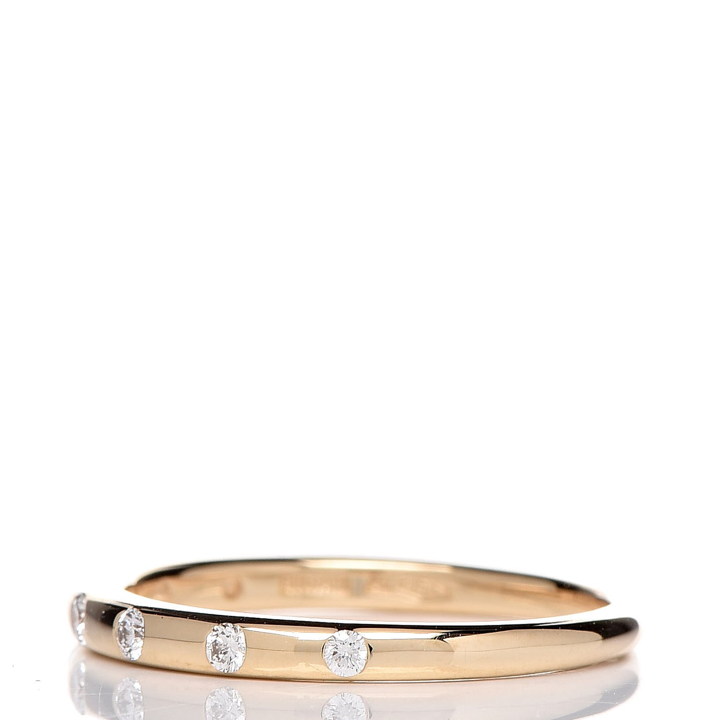 18K Yellow Gold Diamond Fedi Wedding Band Ring 48 4.5