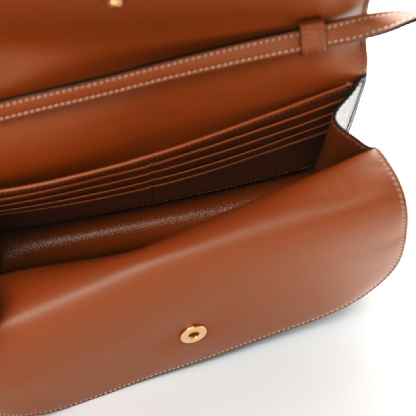 Triomphe Canvas Lambskin Wallet On Strap Tan
